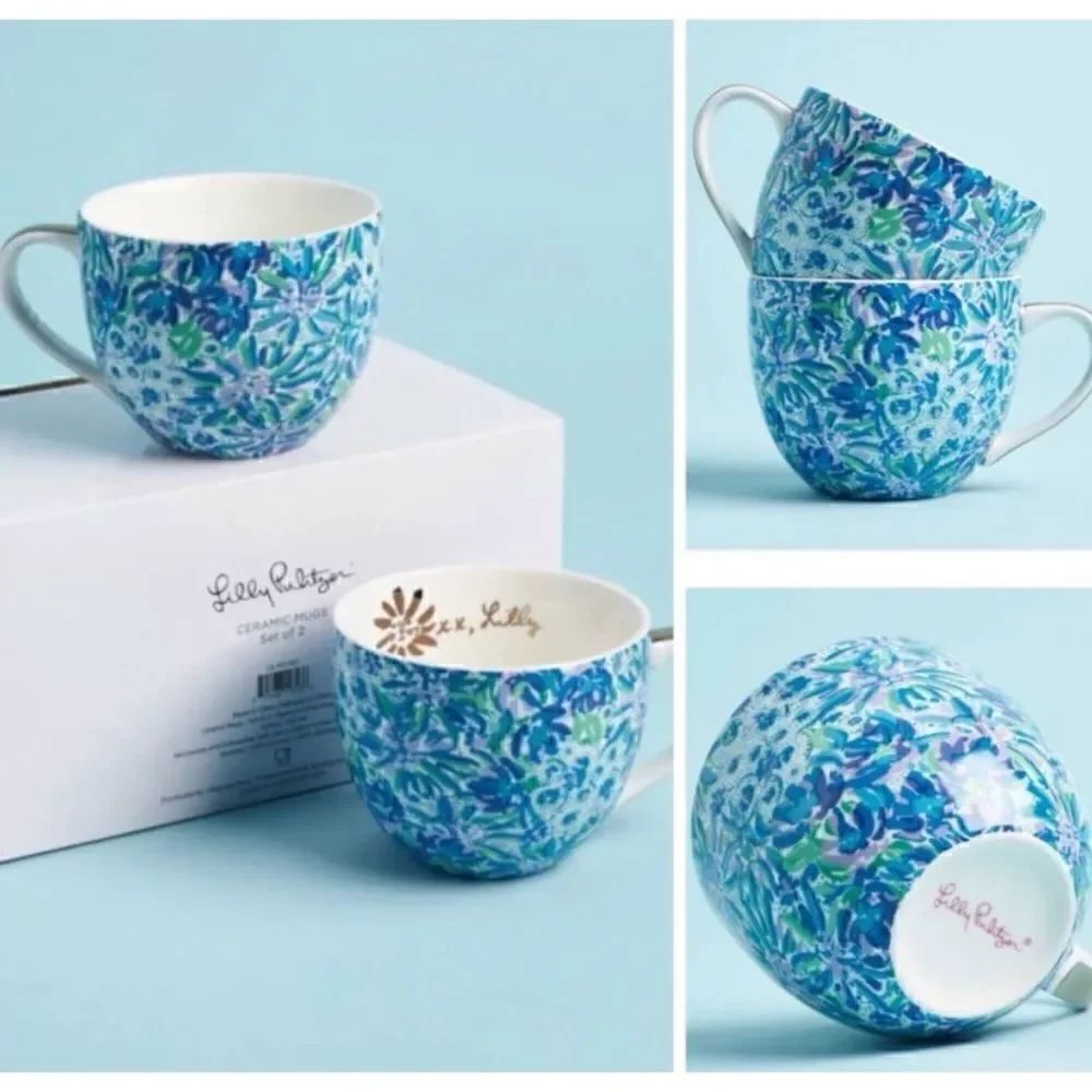 Lilly Pulitzer CERAMIC MUGS
Set of 2 New No Box